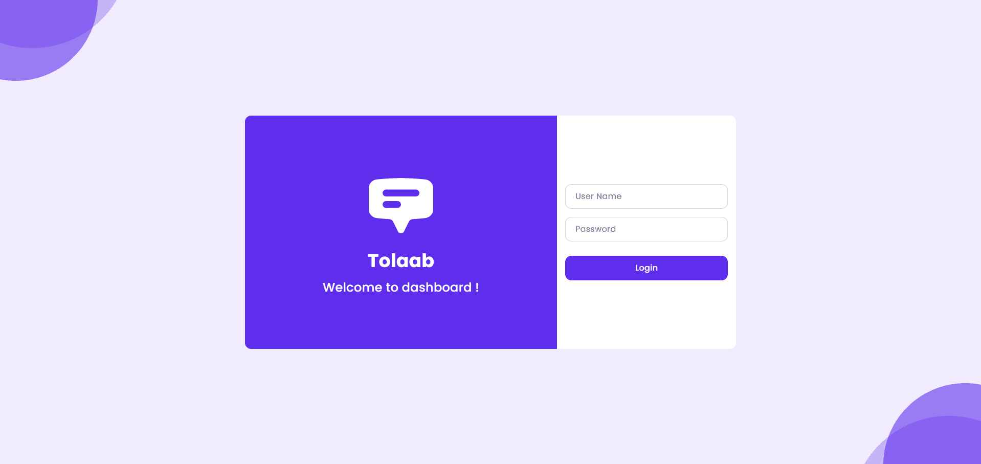 Tolaab Dashboard — Educational Platform — Admin Panel
